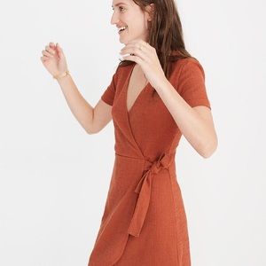 Madewell texture & thread side-tie wrap dress M